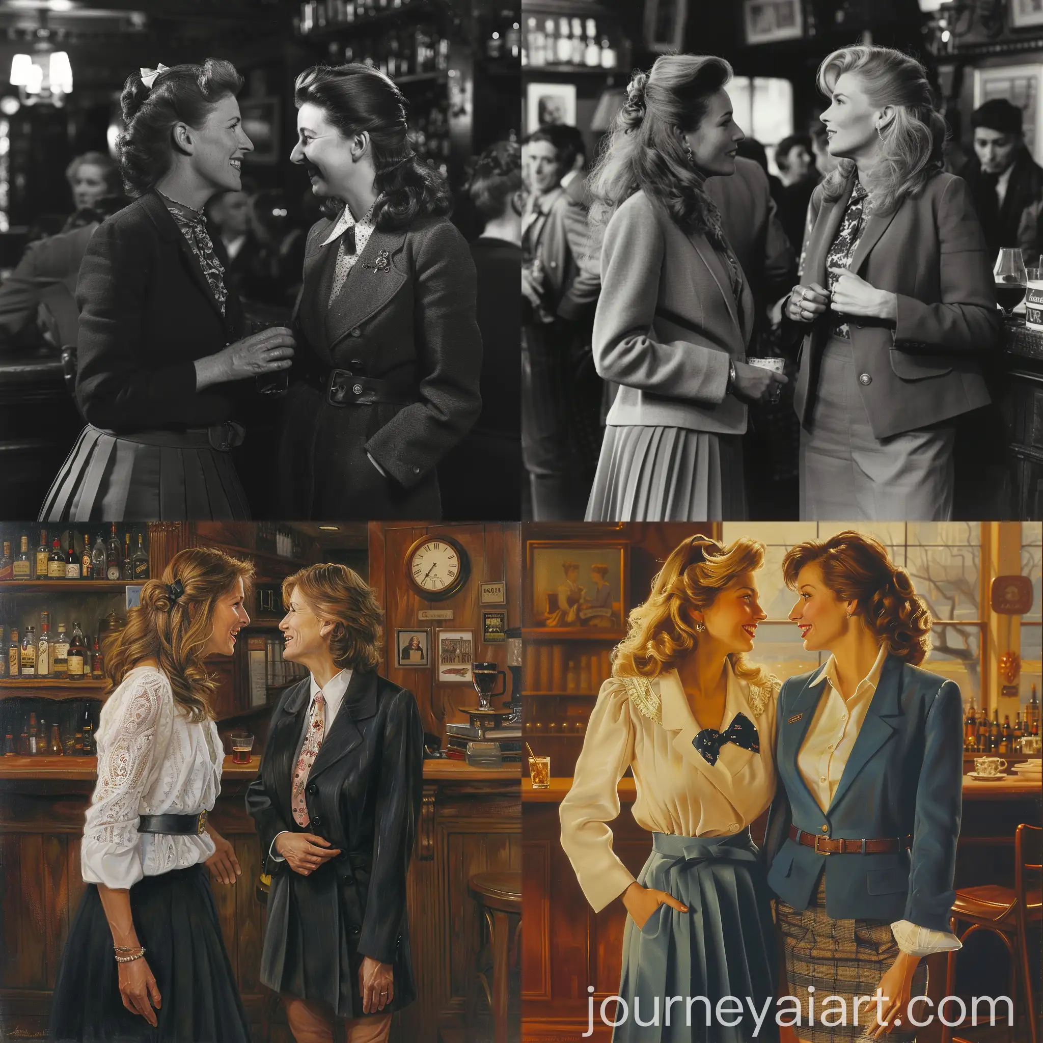 Businesswomen-Chatting-in-a-Pub-Professional-Networking-Scene