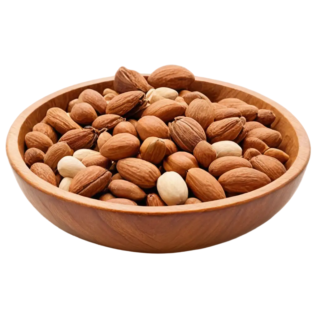 Beautifully-Crafted-PNG-of-a-Wooden-Bowl-Filled-with-Nuts-Perfect-for-Your-Projects