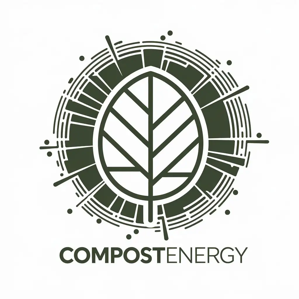 a vector logo design,with the text "CompostEnergy", main symbol:a vector logo design,with the text 'CompostEnergy', main symbol:a leaf, Moderate, be used in Technology industry and Energy, clear background, use same colors as 'TotaleEnergies''s logo,Moderate,clear background