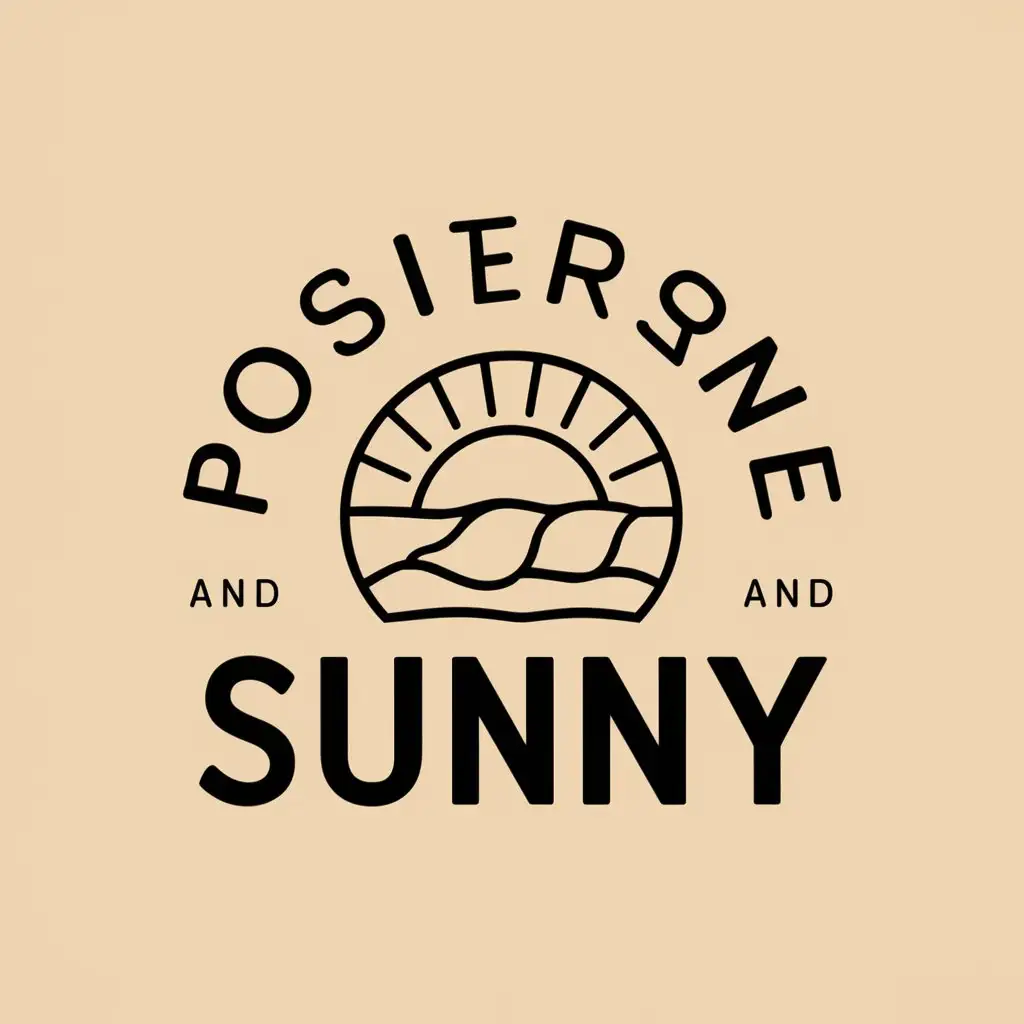 a vector logo design,with the text "positive and sunny", main symbol:Tomorrow's Wind,Moderate,clear background