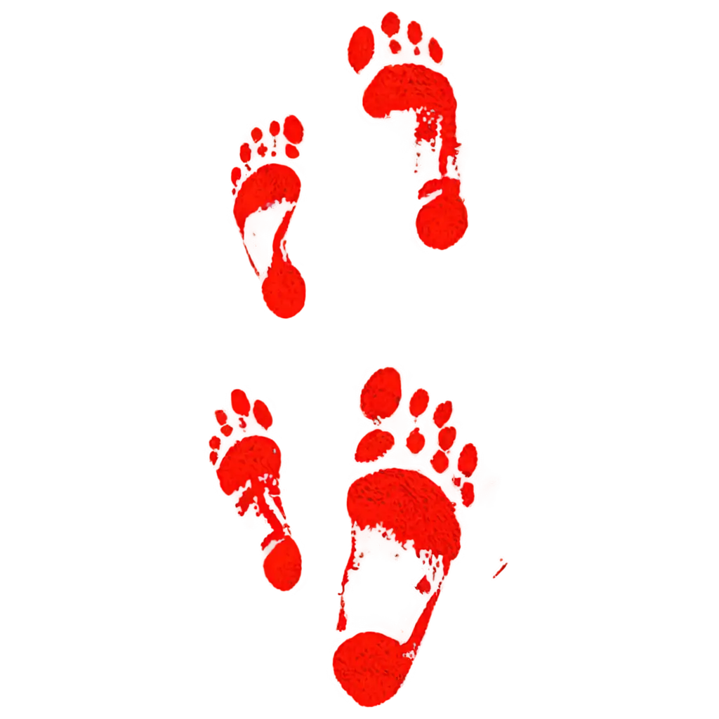 Red-Colour-Human-Footsteps-PNG-Image-HighQuality-Transparency-for-Various-Uses