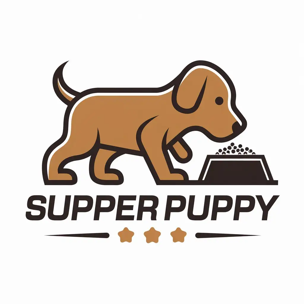 LOGO Design for Supper Puppy Modern Vector with Clear Background for Animal Pet Industry