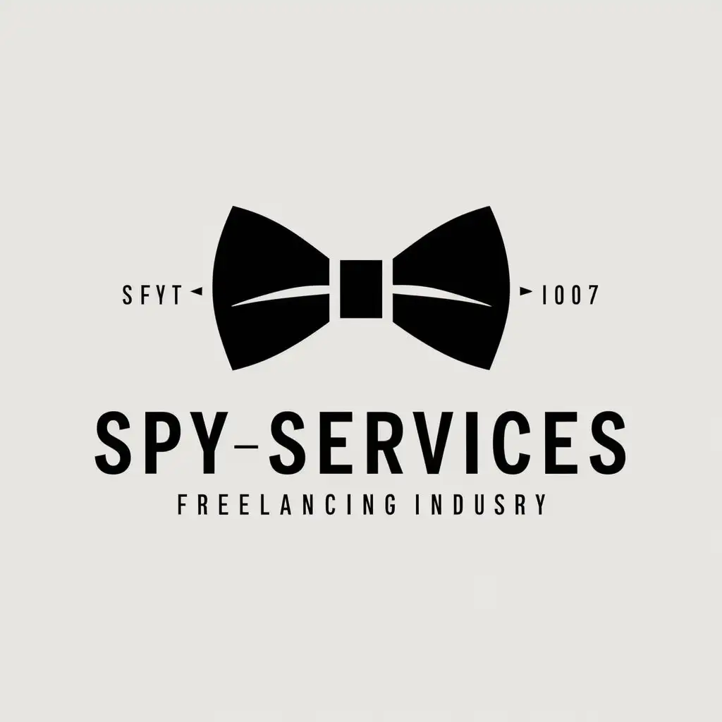 LOGO-Design-For-Spy-Services-Minimalistic-Vector-Design-with-BowTie-Symbol