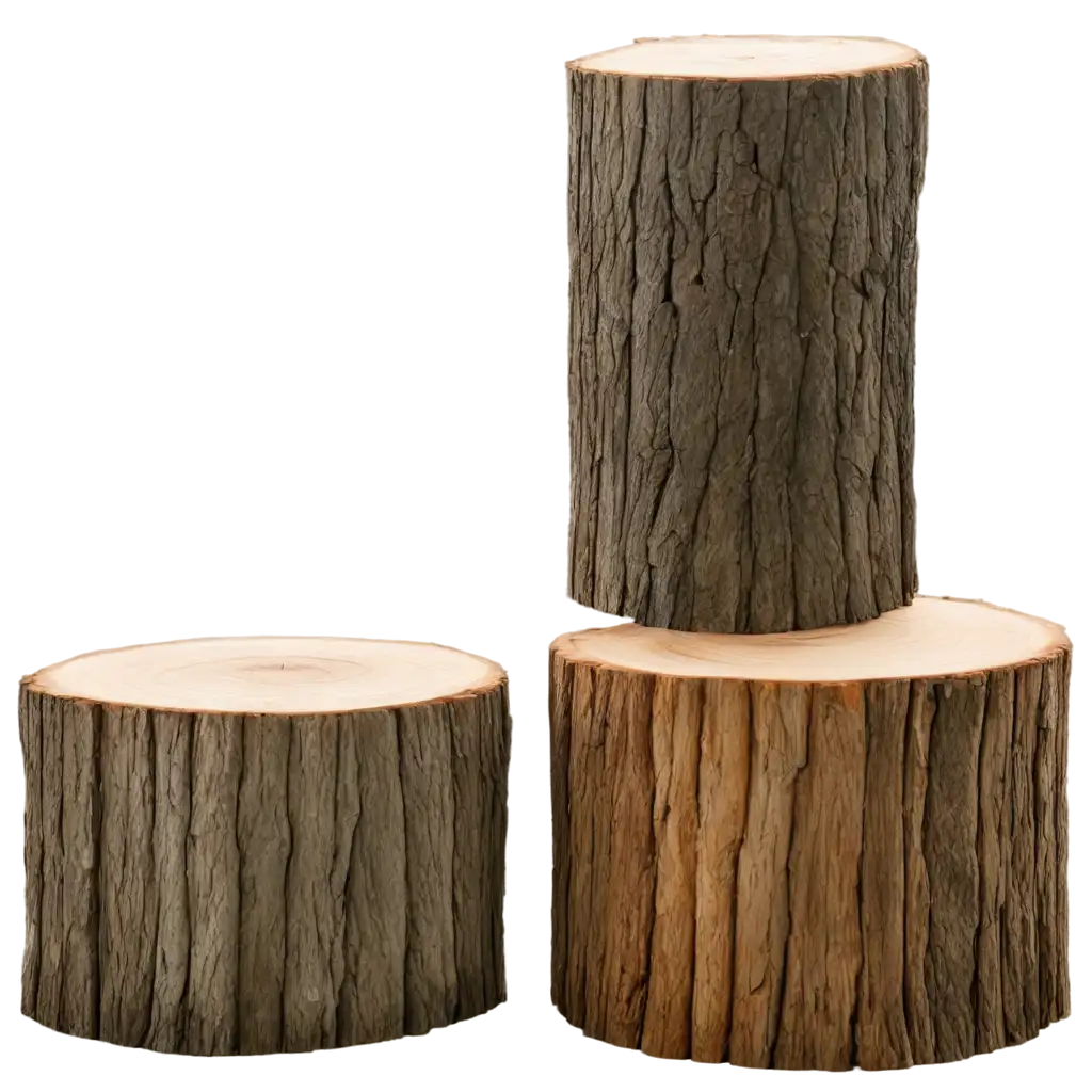 Realistic-Podium-Made-of-Logs-PNG-Image-Natural-Elegance-and-Versatility