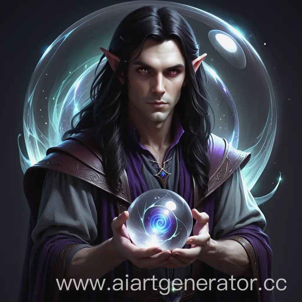 Sorcerer-with-Magical-Sphere-HalfElf-with-Dark-Hair-and-Gray-Eyes