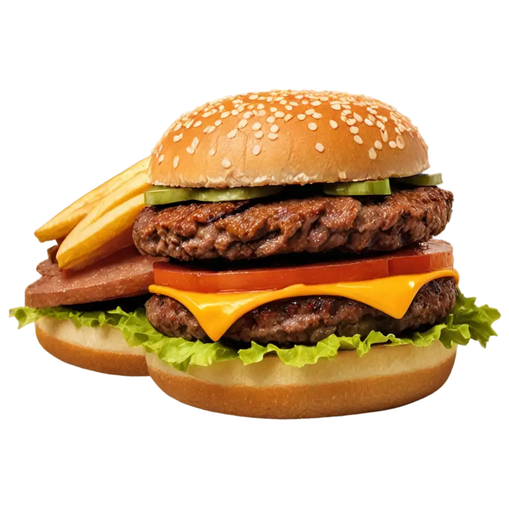 Burger-with-Layers-PNG-Image-High-Quality-and-Versatile-Visual-Representation
