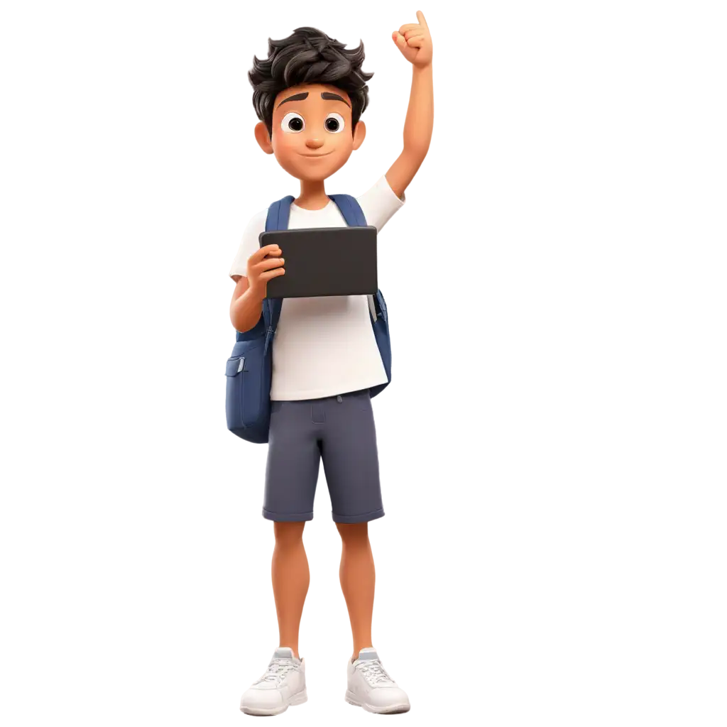 Cartoon-Boy-Applying-Online-and-ShowingPNG-Image-Usage-Guide-Watch-PNG-Image-Clear-and-Crisp-Visual-for-Digital-Content