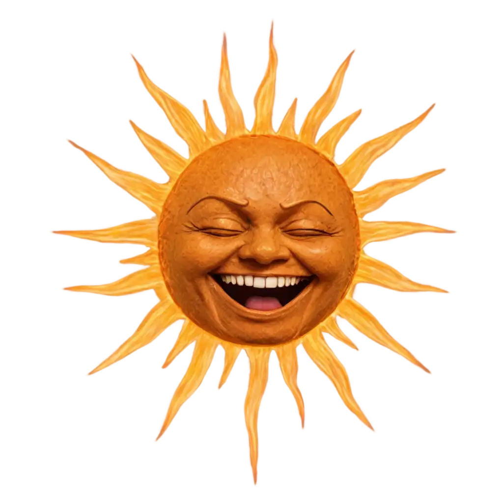 PNG-Image-of-a-Burning-Sun-and-a-Laughing-Face-Symbolizing-Intense-Emotions-and-Natural-Power