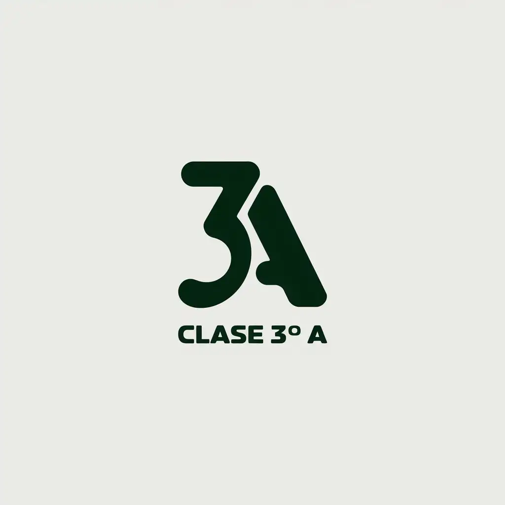 LOGO-Design-for-Clase-3-A-Minimalistic-Vector-Logo-with-Number-3-and-Letter-A