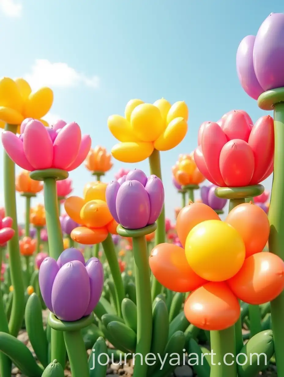 Vibrant-Balloon-Flower-Field-with-Colorful-AirFilled-Blooms