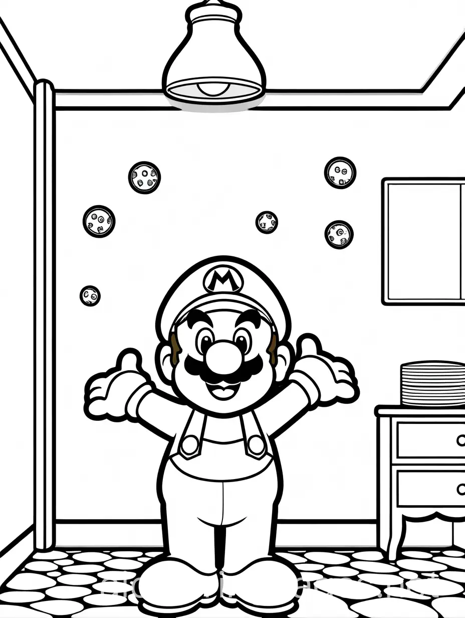 Mario-Headbutting-Ceiling-Lights-for-Coins-Coloring-Page