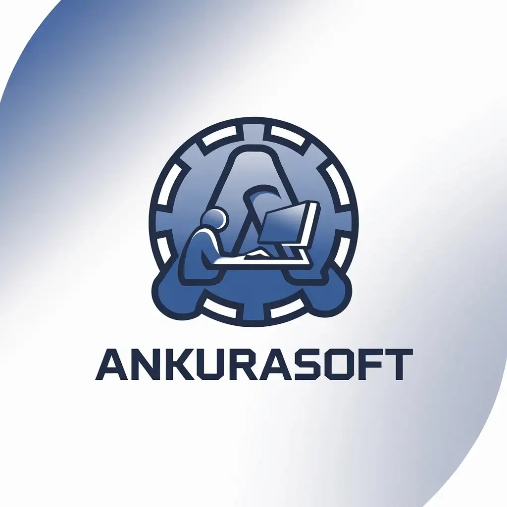 LOGO Design for Ankurasoft Dynamic Elements Representing DevOps and HumanCentric Staffing Approach