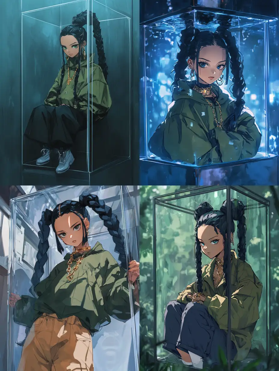 Anime-Character-Trapped-in-Glass-Box-with-Dynamic-Expression