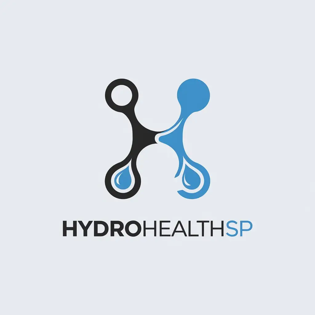 LOGO-Design-for-HydroHealthSP-Hydrogen-and-Water-Symbols-in-Minimalistic-Style-for-Sports-Fitness-Industry