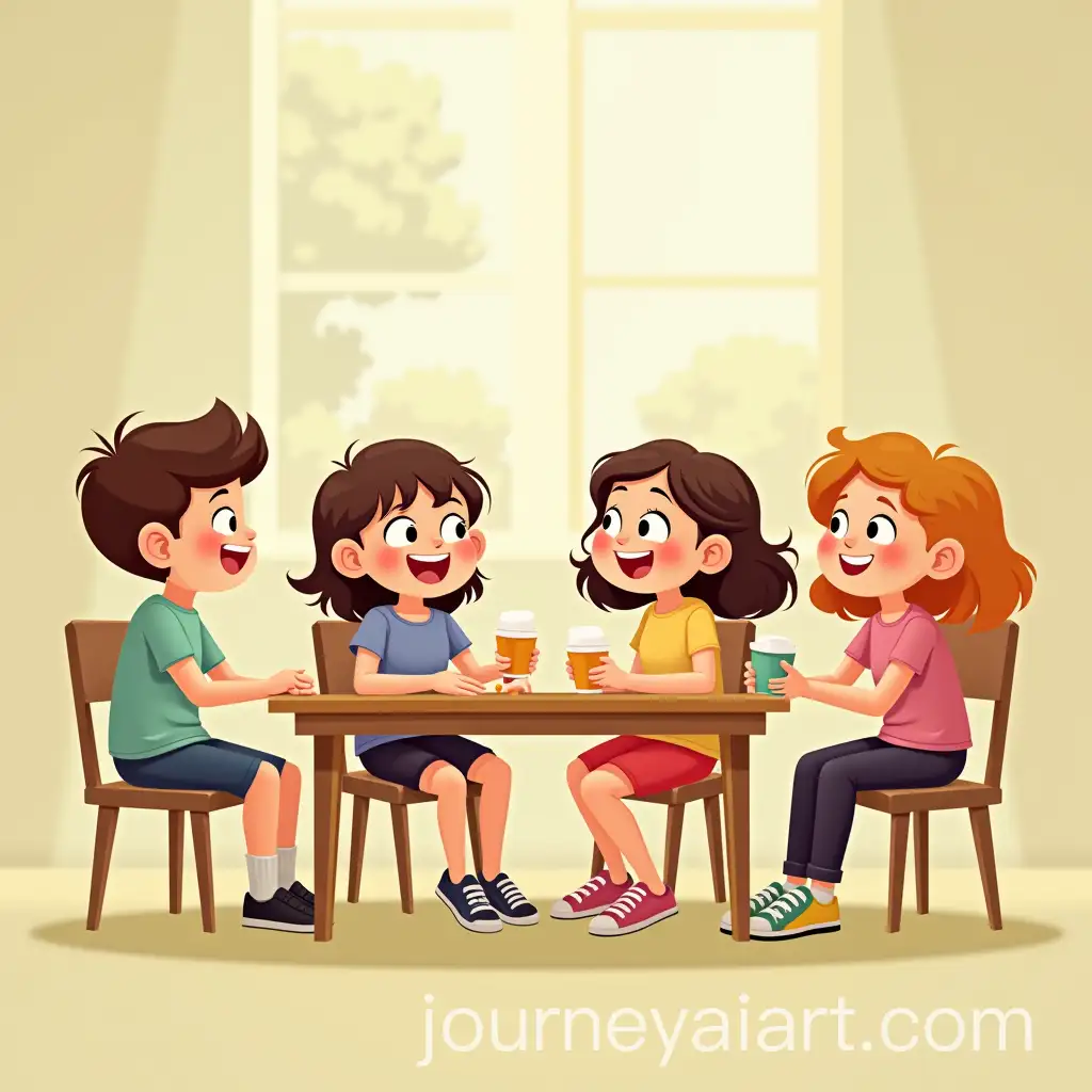 Young-Children-Gathering-Together-in-an-Animated-Illustration