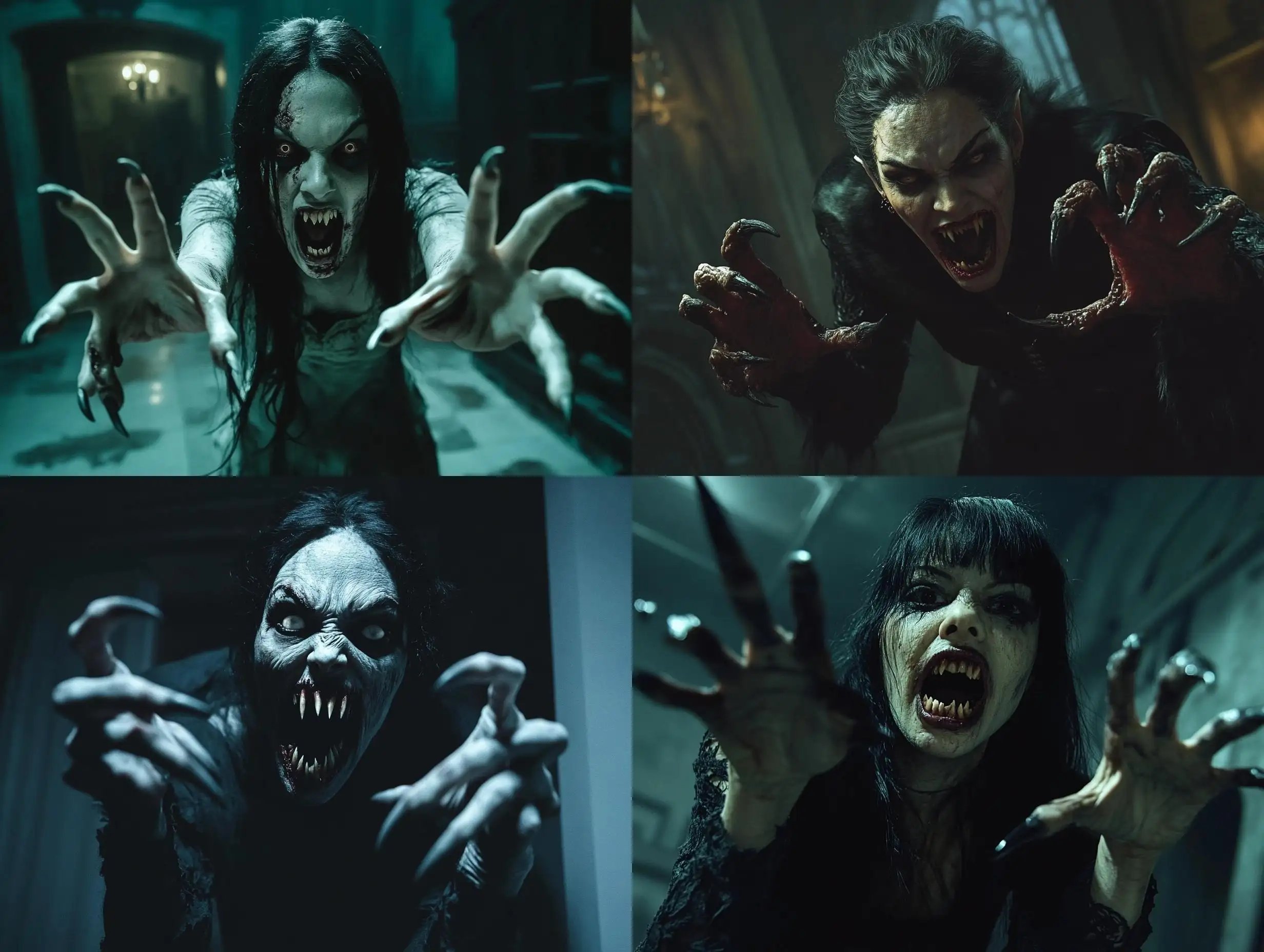 Grotesque-Vampire-Woman-with-Clawed-Hands-in-Dark-Room