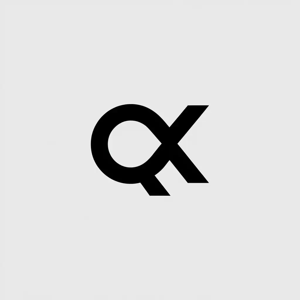 LOGO Design for QX Minimalistic Vector Logo with Clear Background and Modern Typography