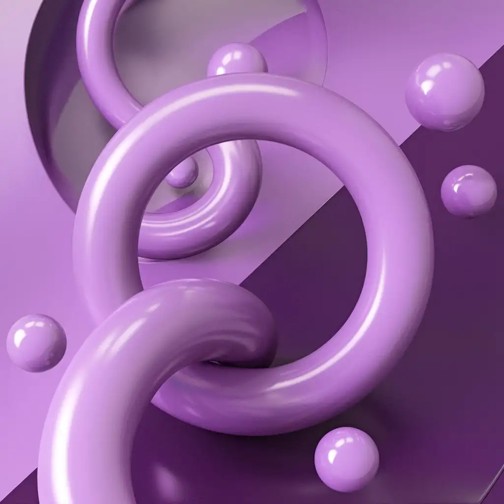 ABSTRACT BACKGROUND, 2 TONE PURPLE COLORS, WITH 3D TUBES ROUND SHAPE