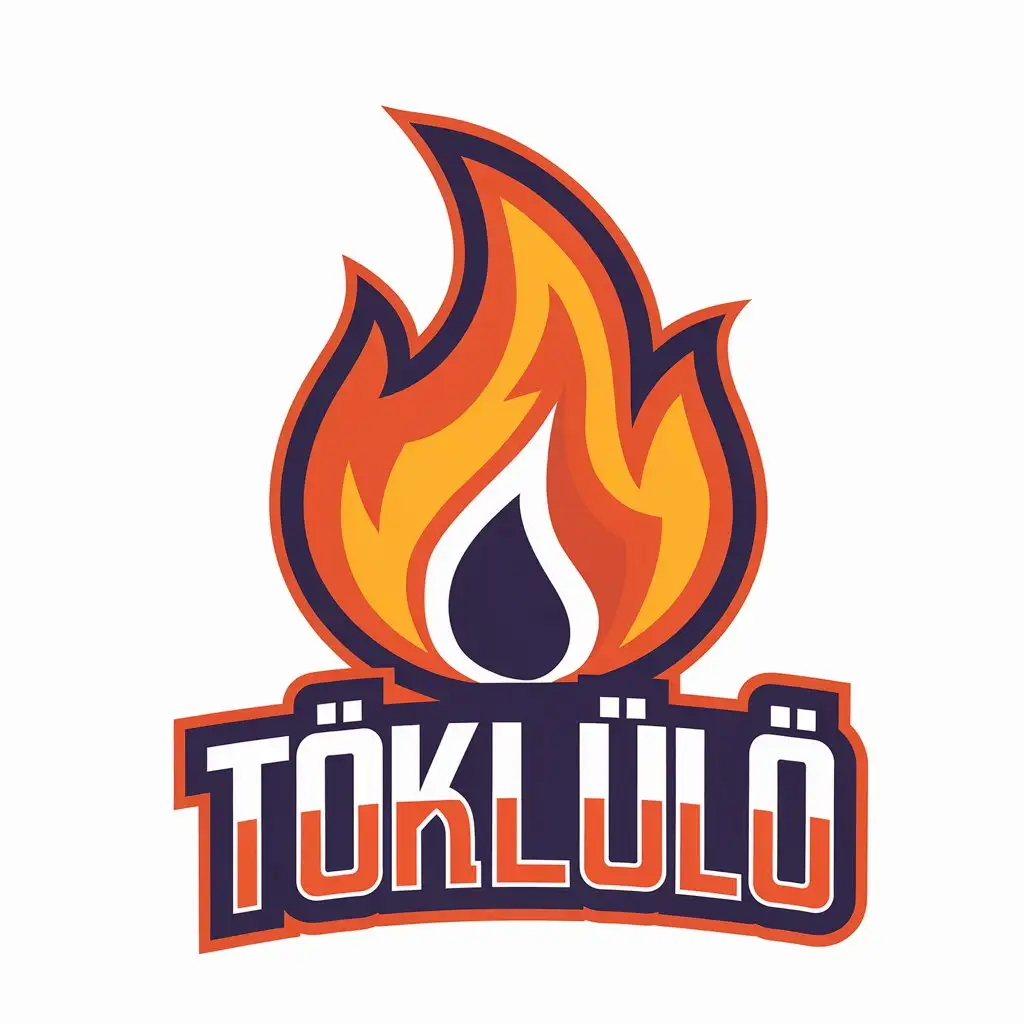 LOGO Design for TKLL Vector Logo Featuring Fire Symbol for Restaurant Industry