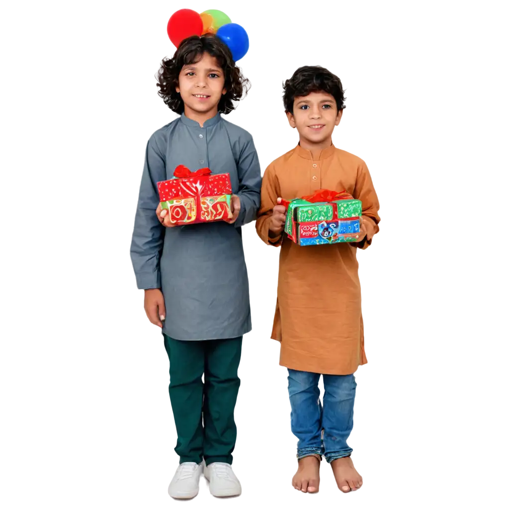 HighQuality-PNG-Image-Three-Pakistani-Kids-in-Traditional-Clothes-with-Toys