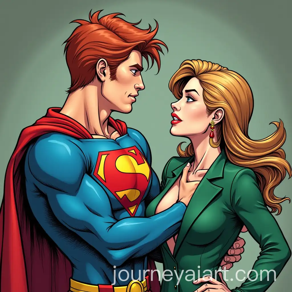 Dante-Alighieri-and-Beatrice-Challenging-Each-Other-at-the-Gym-in-Marvel-Comic-Style