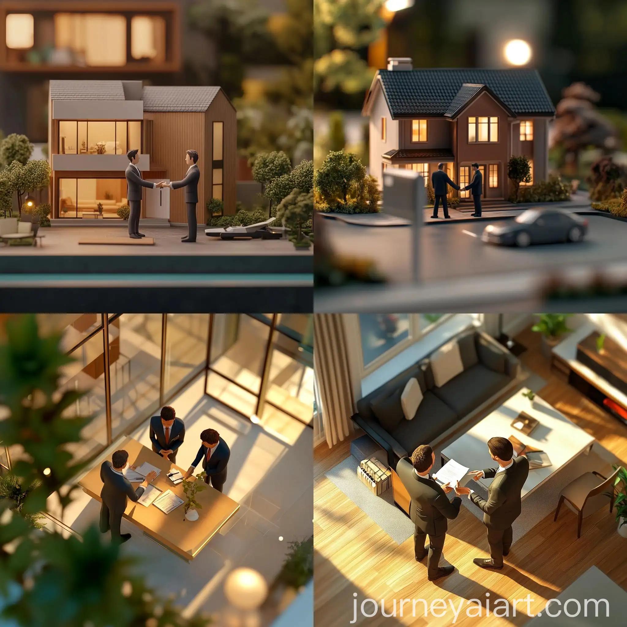 Real-Estate-Broker-Closing-Deal-with-Buyer-3D-Semi-Realistic-Render