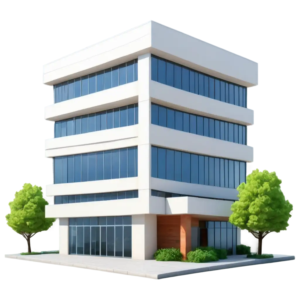 create an 3d corporate organization building