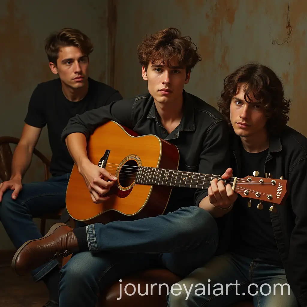 Jacob-Elordi-Playing-Guitar-with-FriendsAI-Image-Prompt-Expansion-in-a-Photorealistic-Portrait
