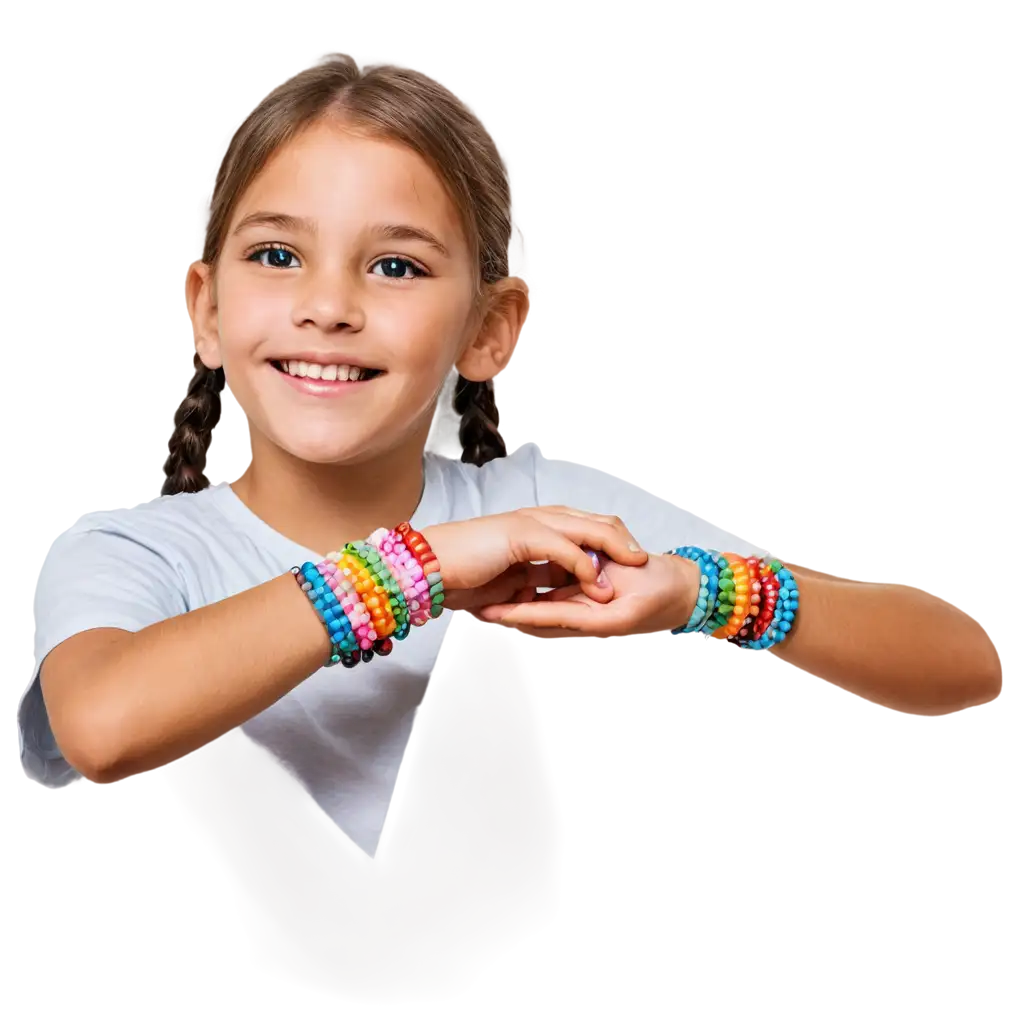 Child-Wanting-Bead-Bracelets-PNG-Image-Perfect-for-Crafting-and-KidFocused-Designs