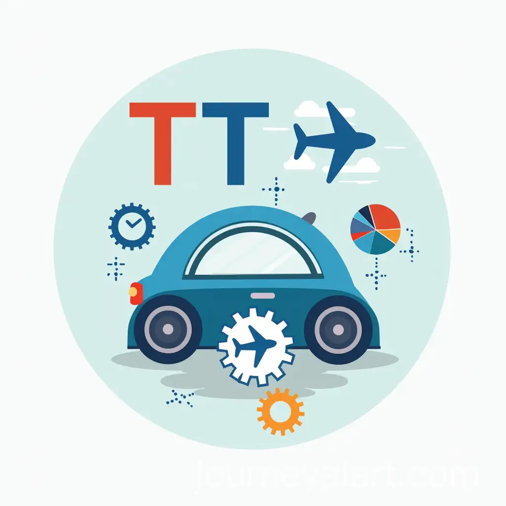 Travel-and-Tech-Icon-Featuring-Car-Airplane-Gear-and-Circuit-Board-with-TT-Logo