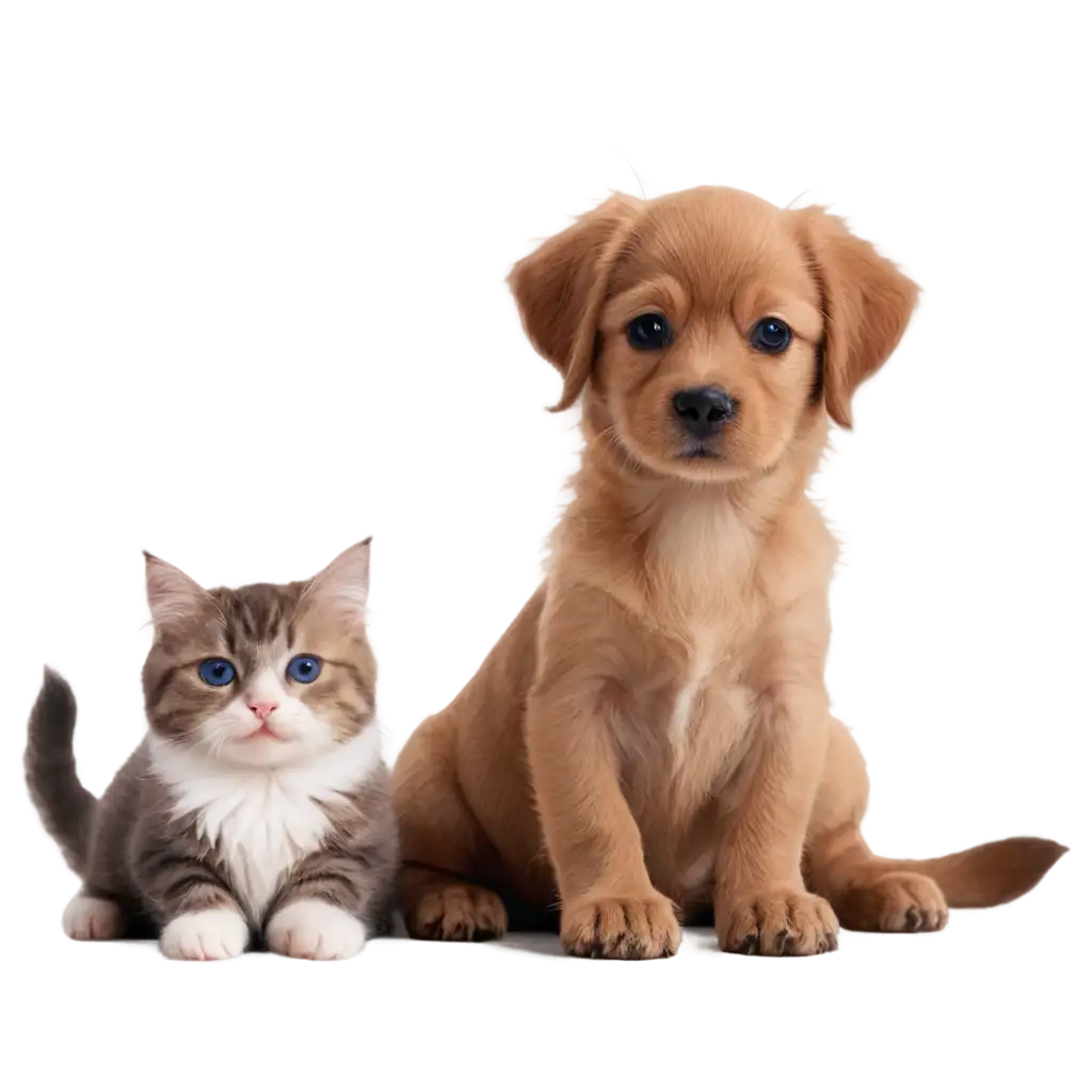 Adorable-PNG-Image-of-a-Cute-Puppy-With-Cat-Enhance-Your-Content-with-HighQuality-PNGs