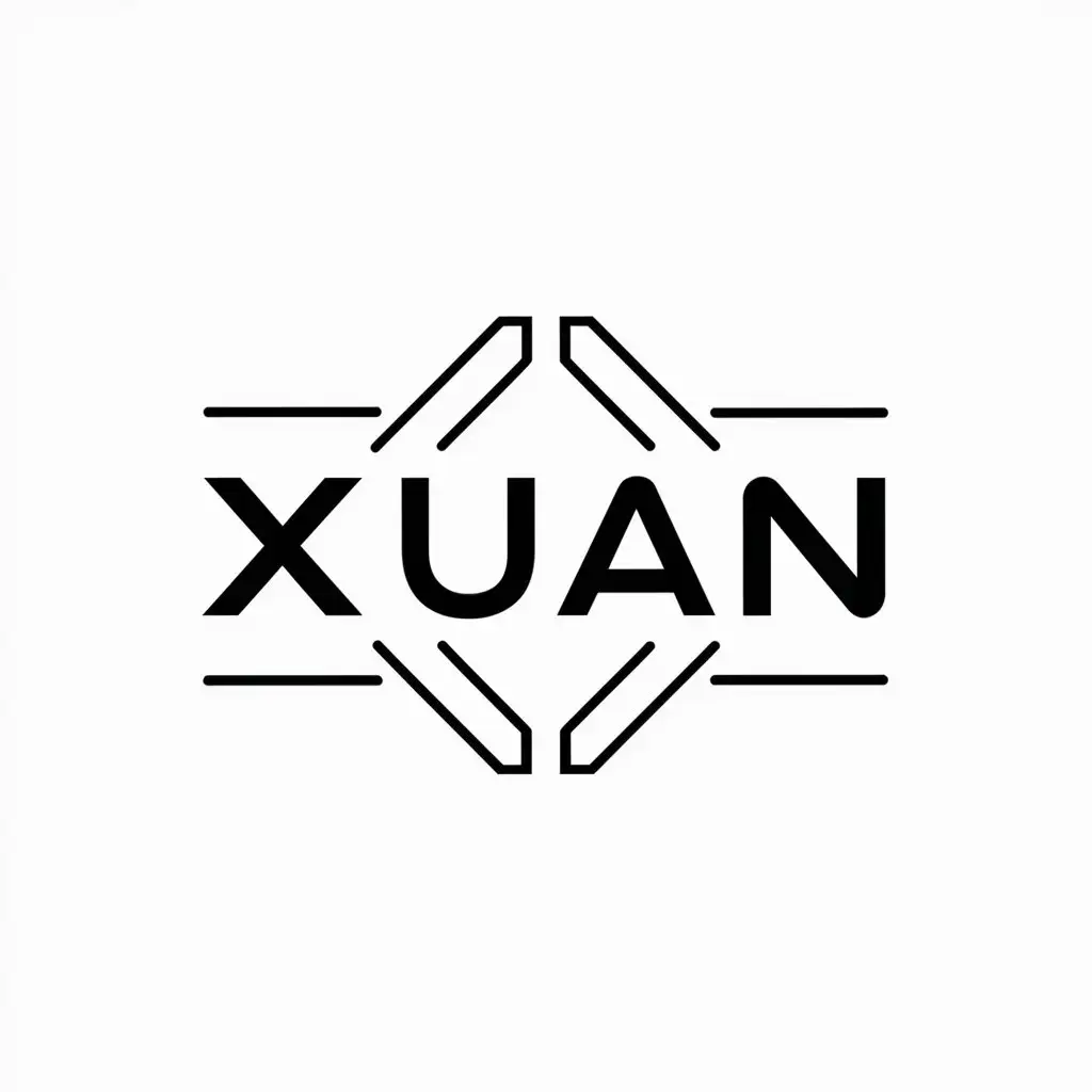 a vector logo design,with the text "XUAN", main symbol:tech,Minimalistic,be used in Internet industry,clear background