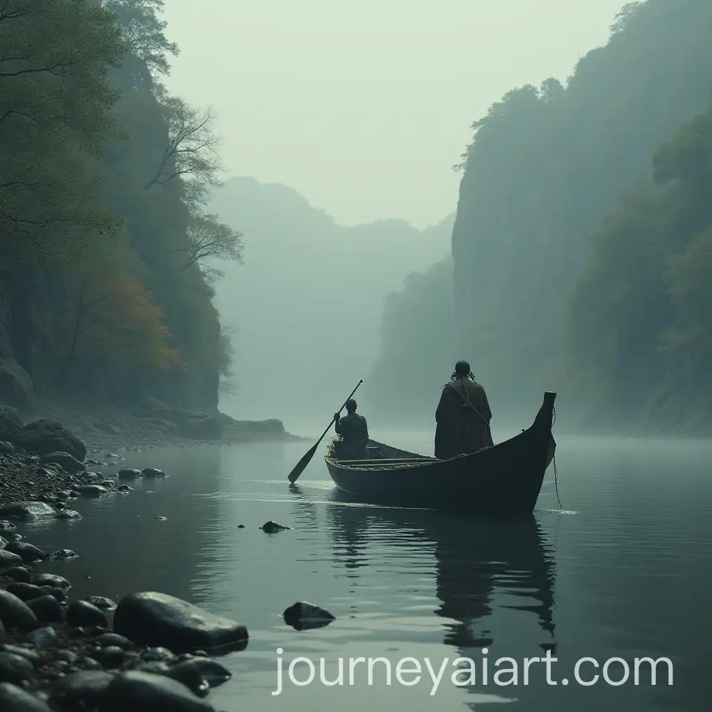 AI-Art-Prompt-ExpansionWarrior-Battling-a-Boat-on-a-River