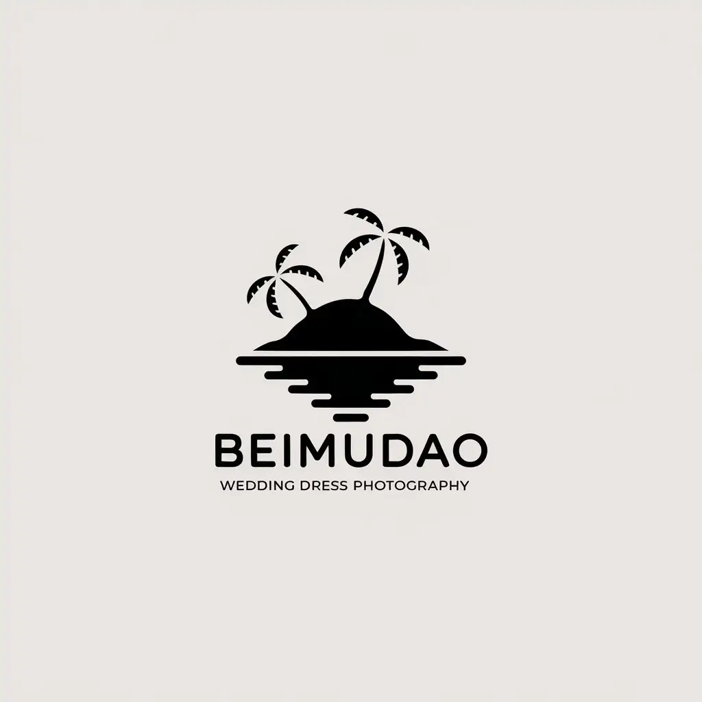 LOGO-Design-for-Beimudao-Minimalistic-Island-Symbol-for-Wedding-Dress-Photography