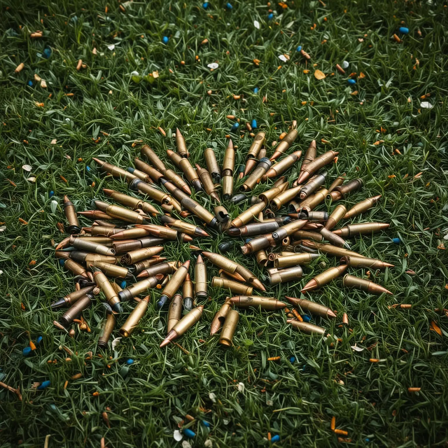 Bullets Lying on the Grass