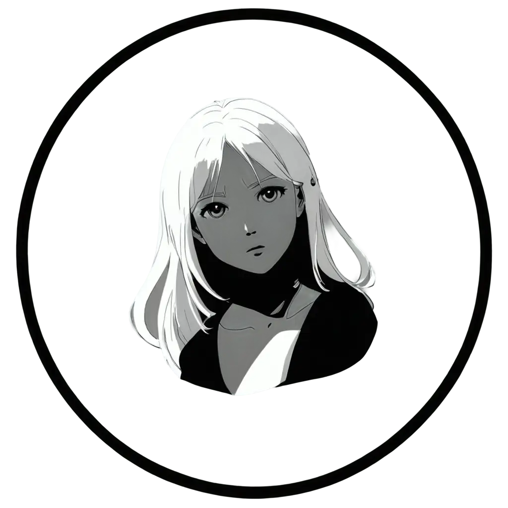 Anime-Girl-with-White-Hair-in-a-Black-Circle-PNG-Image-Enigmatic-Beauty-Captured-in-HighQuality-Format