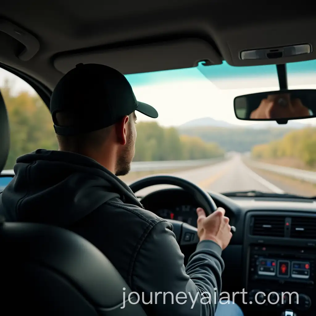Man-Driving-a-Car-on-an-Open-Road