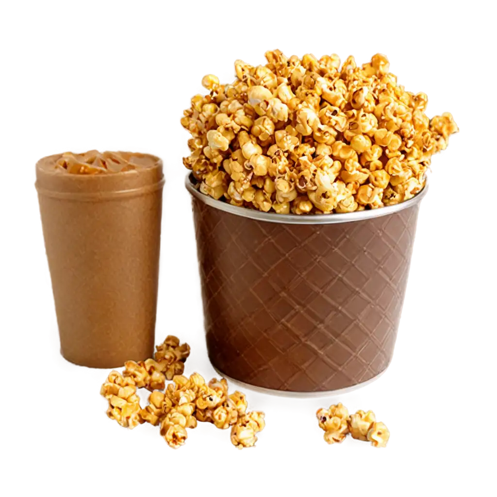 Caramel-Popcorn-PNG-Image-HighQuality-Transparent-Illustration-for-Creative-Projects