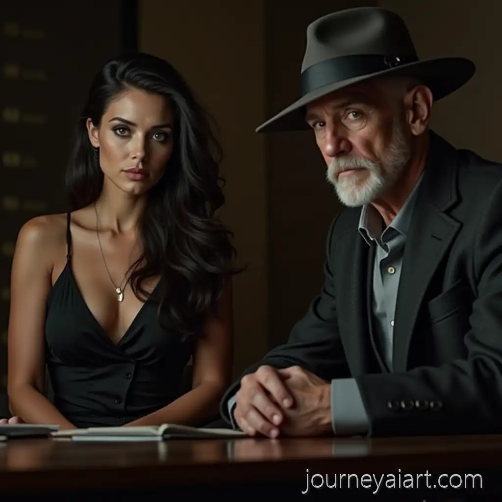 AtWoman-and-Detective-in-Officetractive-Woman-and-Detective-in-a-Luxury-Office-Meeting