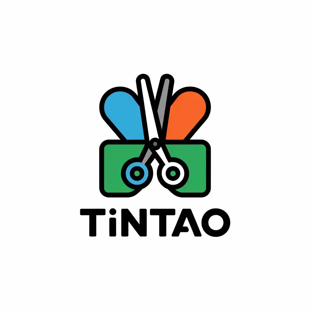 LOGO-Design-for-Tintao-Scissors-Symbol-with-Tech-Industry-Vibe-on-Clear-Background