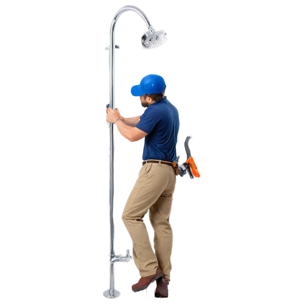 Realistic-PNG-Image-Plumber-Installing-Shower-in-Extremely-High-Quality