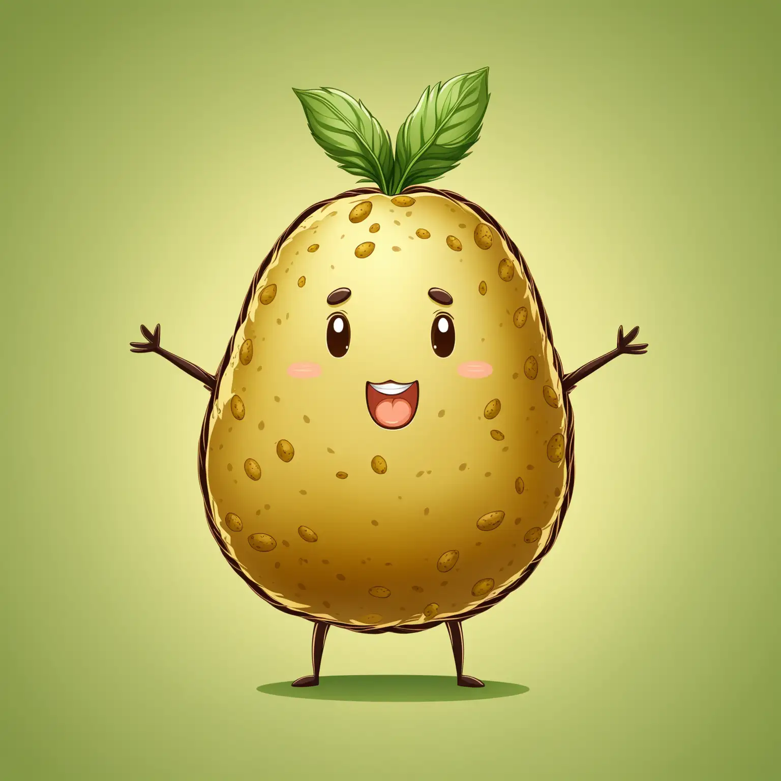 Cartoon-Anime-Potato-Character-with-Intricate-Design-and-Symmetrical-Pose