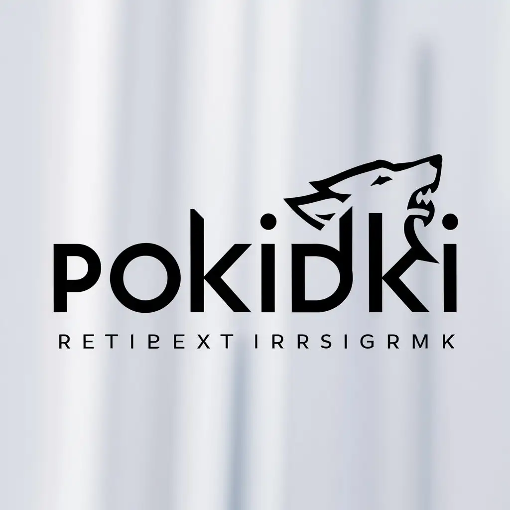 a logo design,with the text "pokidki", main symbol:wolf,Moderate,be used in Religious industry,clear background