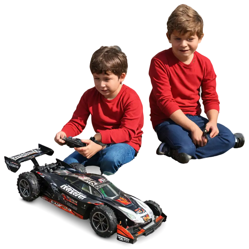 PNG-Image-of-a-Boy-with-Remote-Control-Car-Joyful-Playtime-Captured-in-HighQuality-Format