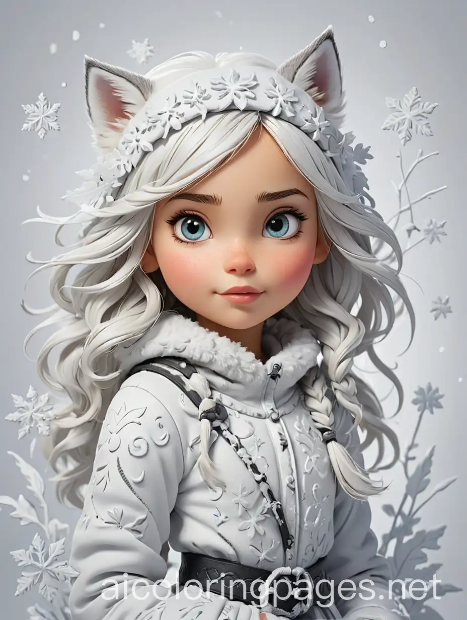 Enchanting-Winter-Fairy-and-Husky-Coloring-Page-for-Kids