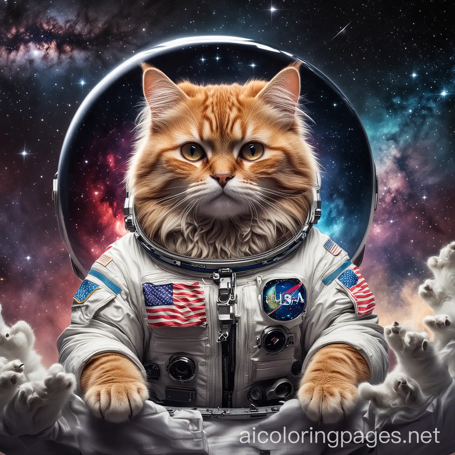 usa cat in space