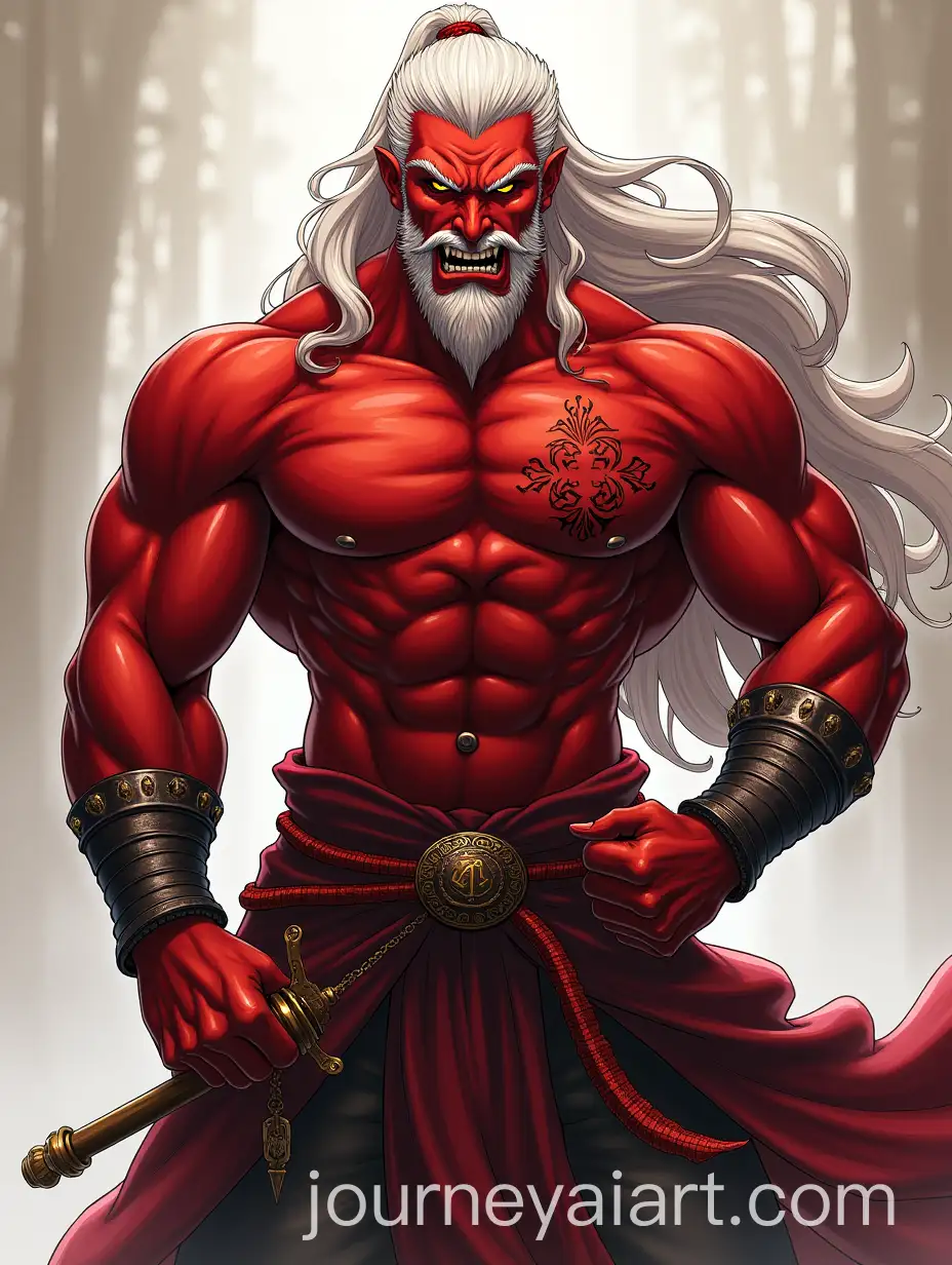 Macho-Male-Oni-Orc-Monk-with-Psychic-Magic-in-Rugged-Clothing