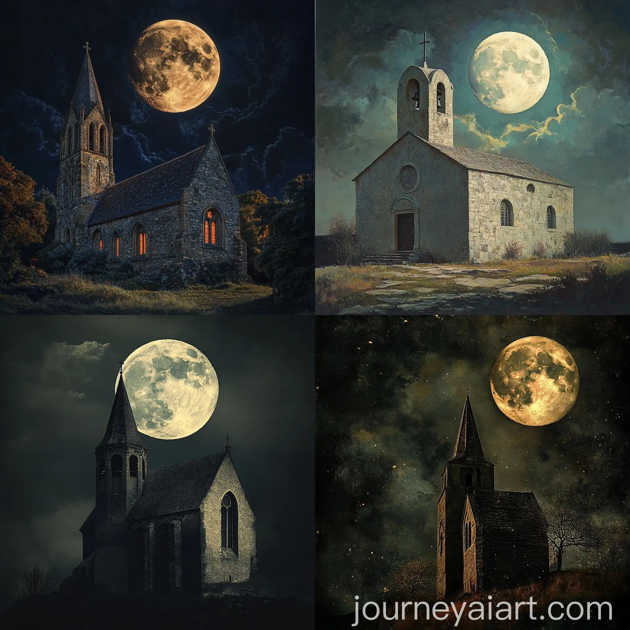 Ancient-Moonlit-Church-at-Night