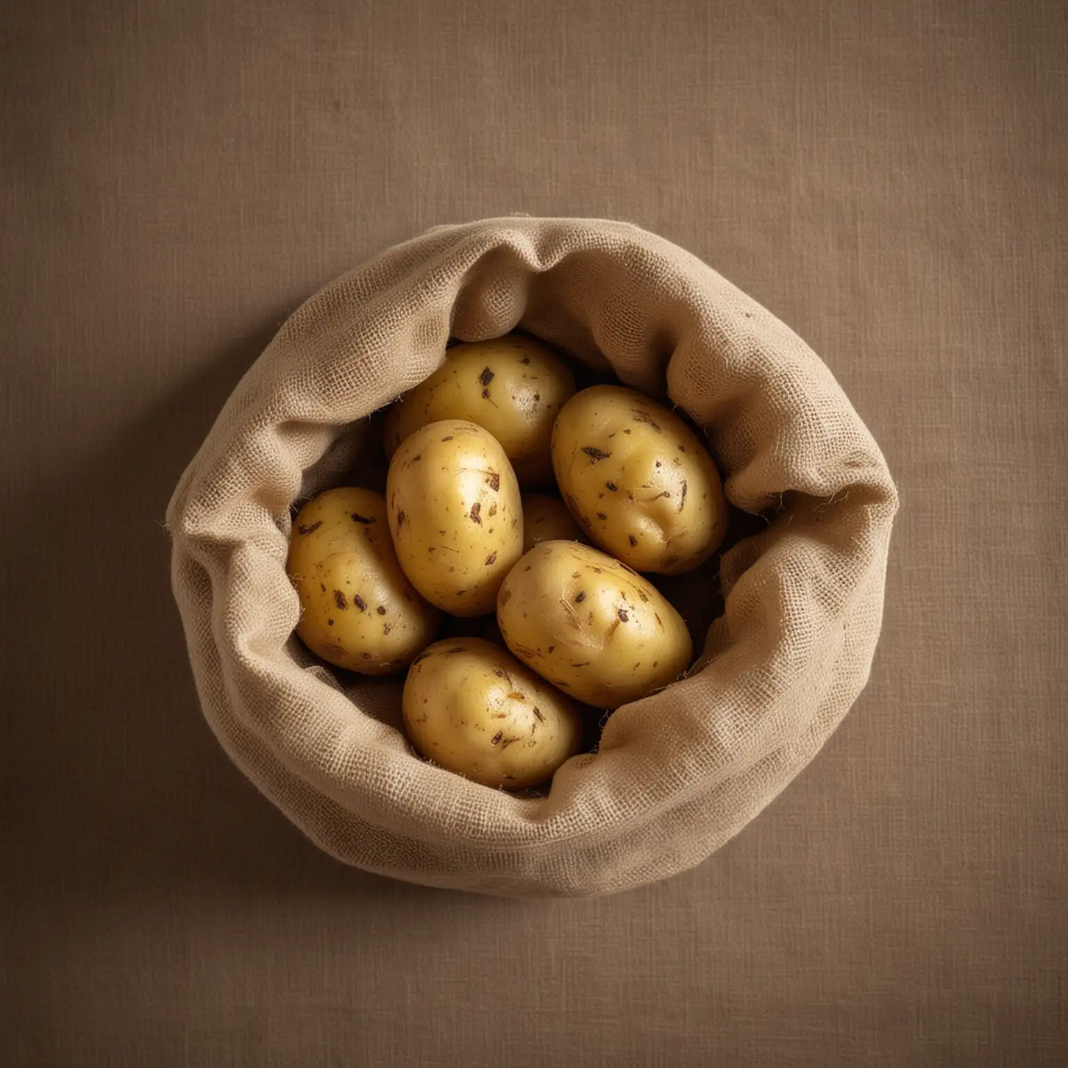 Persian Potatoes in Burlap Bag