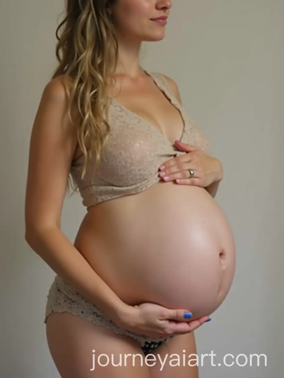 Pregnant-Woman-Posing-for-a-Portrait-in-a-Serene-Setting